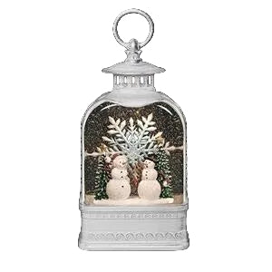 GLOBE # 15 -9"H LIGHTED SWIRL SNOWMEN