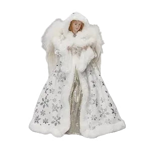 14"H SNOWFLAKE COAT ANGEL