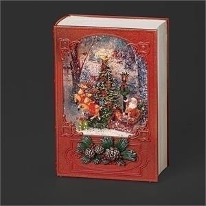 GLOBE #31 - 7.5"H LIGHTED SWIRL BOOK WITH