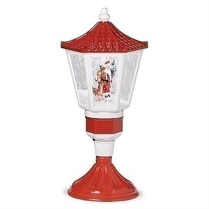 MUSICAL VILLAGE #M -20"H LIGHTED LAMP POST W/SANTA