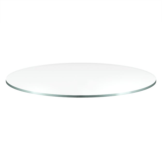 Courtly Check Ceramic Pedestal Table Base with 42" Glass Round Table Top