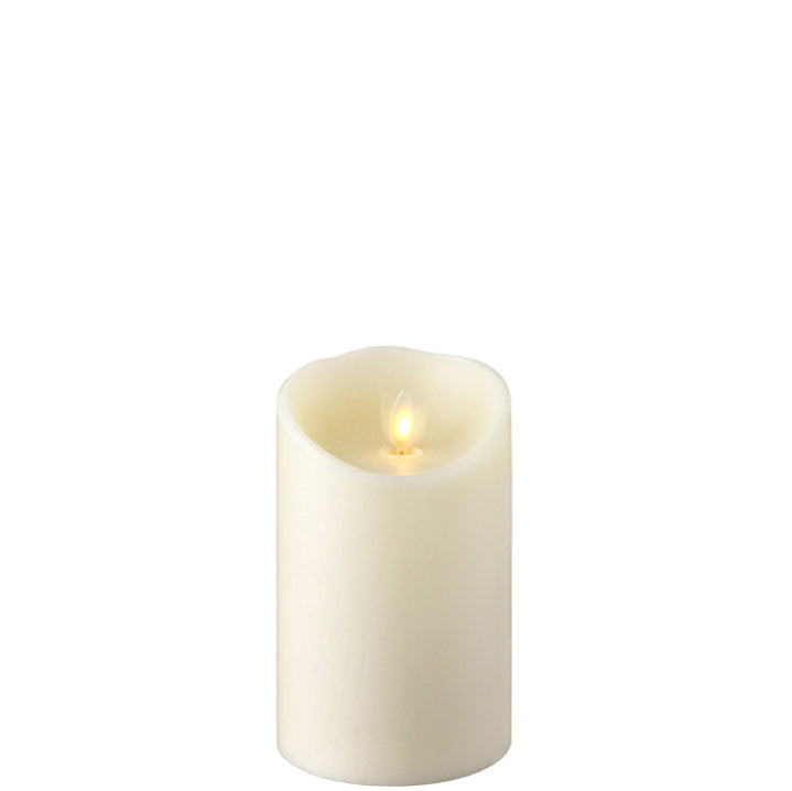 3.5" x 5" Moving Flame Ivory Pillar Candle