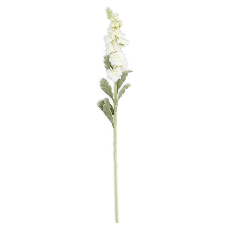 30 Inch White Stock Flower Stem