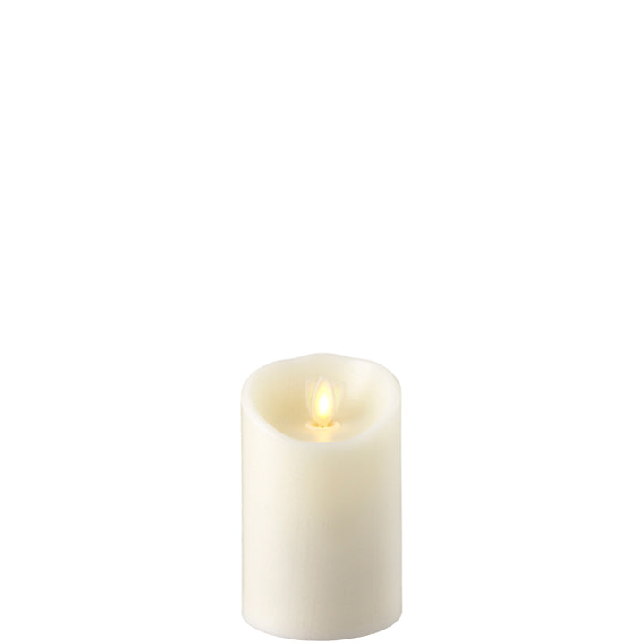 3"X4" Moving Flame Ivory Pillar Candle