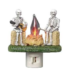 4.25"H LIGHTED SKELETON CAMP