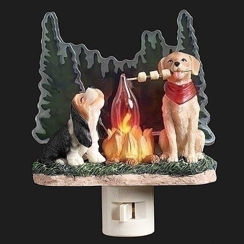 5.25"H CAMPING DOGS NIGHT