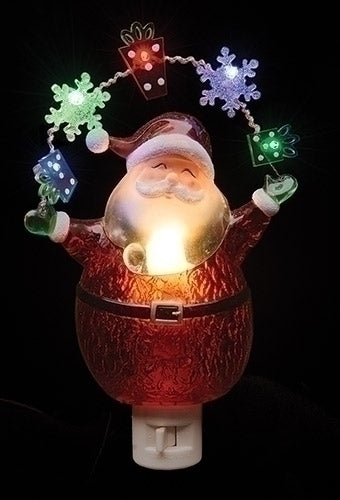 7.75"H SANTA WITH LED STRING