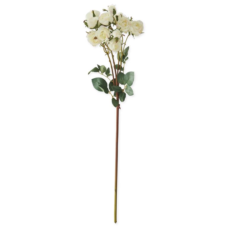 25 Inch White Rose Spray