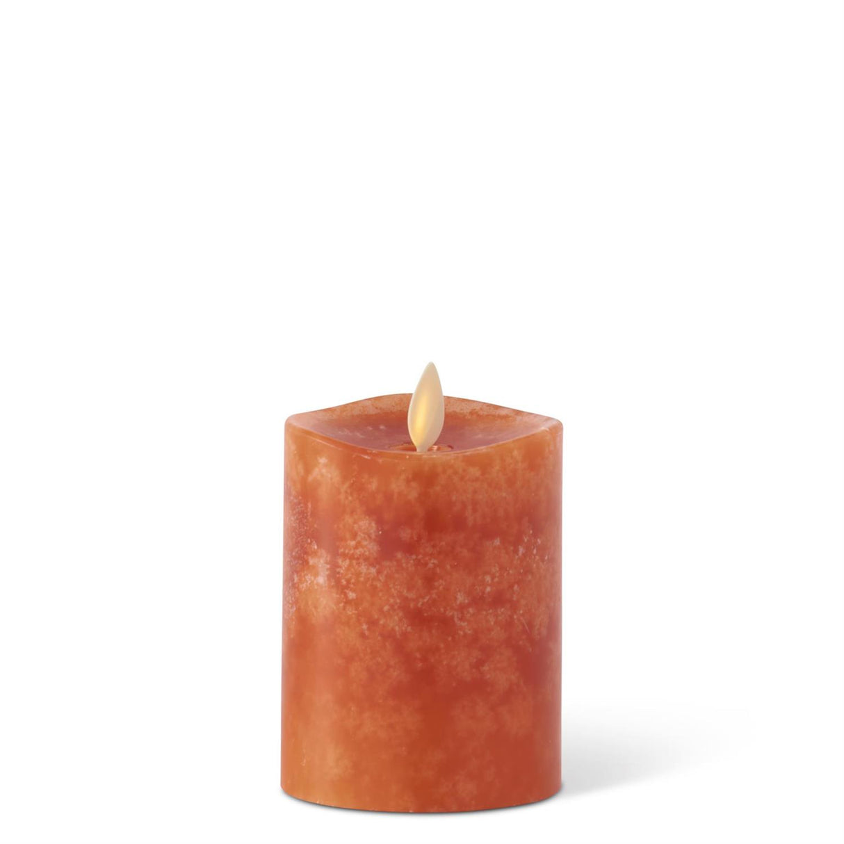 3 x 4.5 Inch Orange Wax Indoor Pillar Luminara  Candle