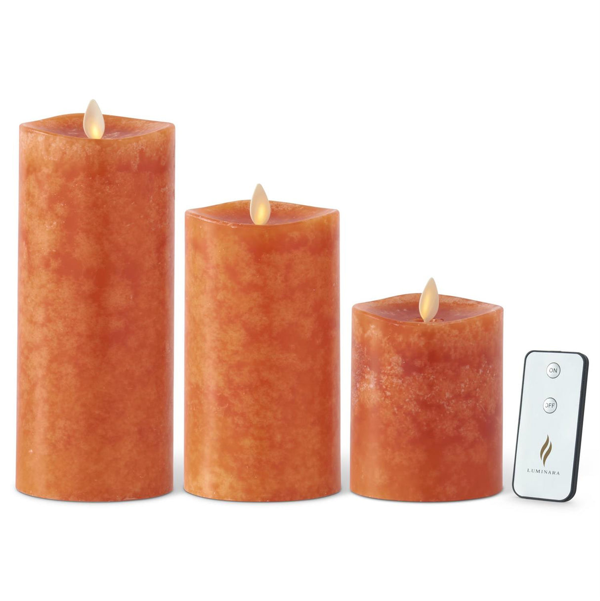 Orange Wax Luminara Tall Indoor Pillar Candle