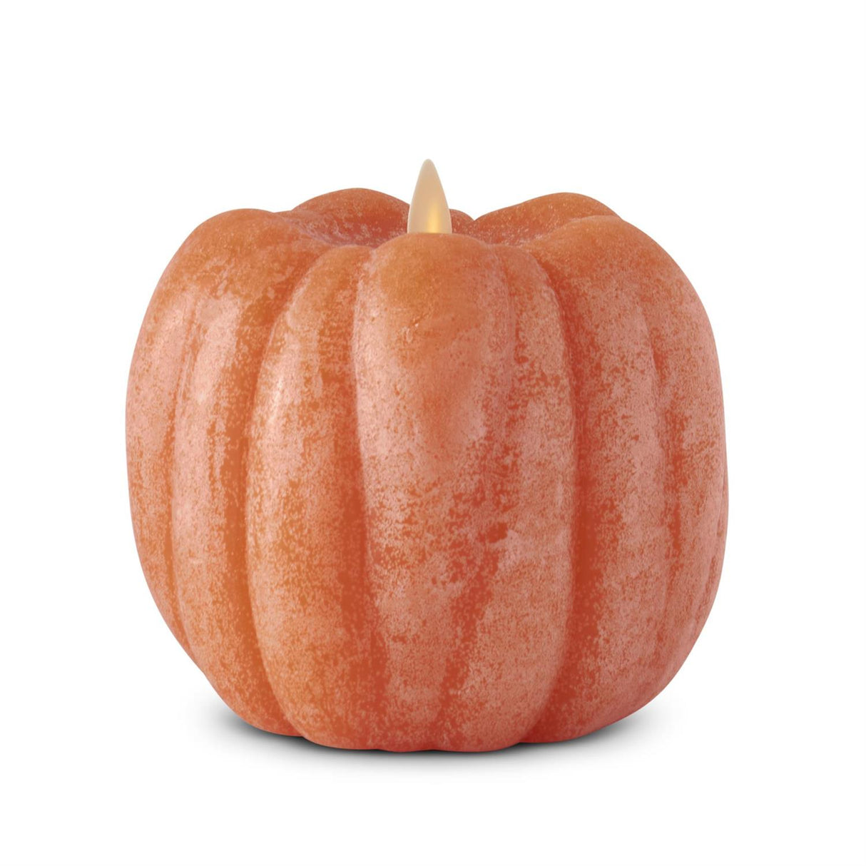 4.5 Inch Orange Wax Pumpkin Luminara Indoor  Candle