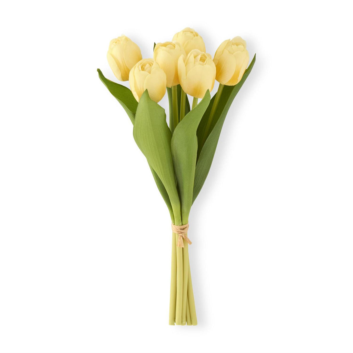 13 Inch Light Yellow Real Touch Tulip Bundle (6 Stems)