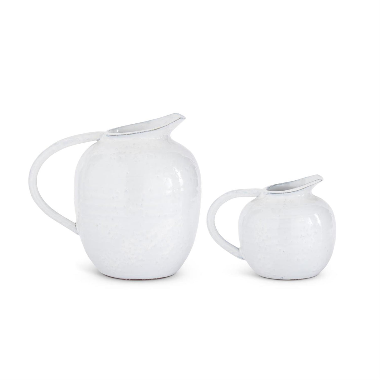 White Kiln Glazed Terracotta Jugs