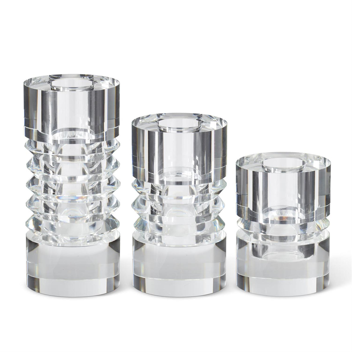 Round Clear Crystal Glass Vases