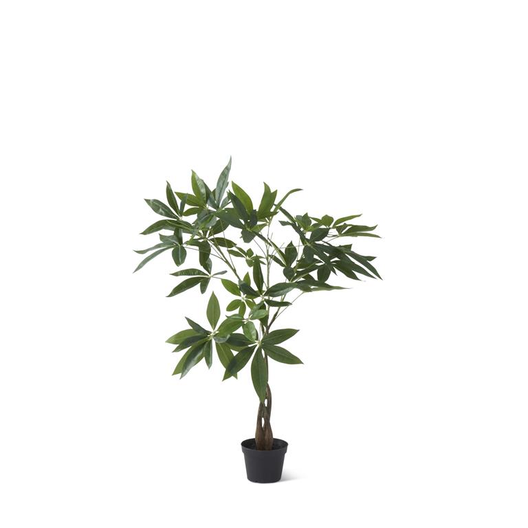 3 Foot Potted Money Tree w/Faux Dirt