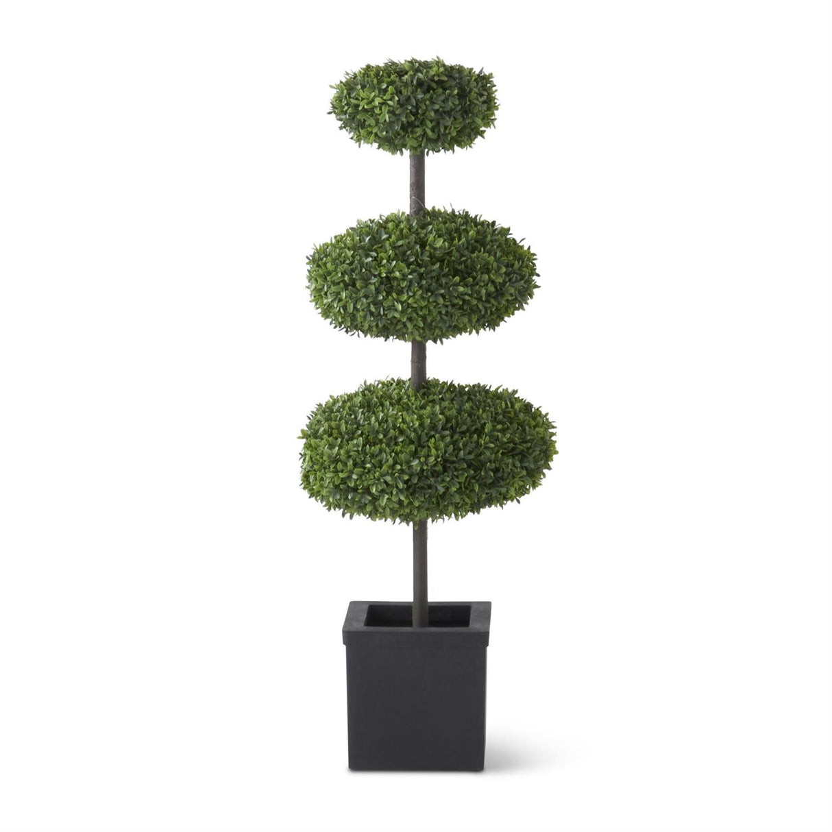 44.5 Inch 3 Disk Boxwood Topiary Tree