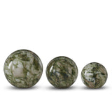 Green & White Indoor Glass Globe Lamps