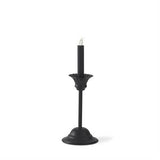 Black Slender LED Taper Candleholders w/Timer