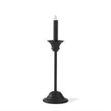 Black Slender LED Taper Candleholders w/Timer