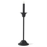 Black Slender LED Taper Candleholders w/Timer