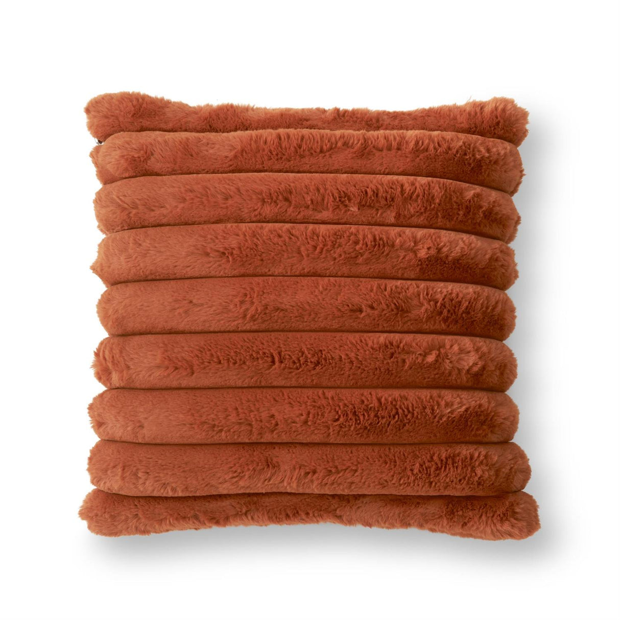 18 Inch Rust Orange Faux Fur Pillow