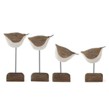 White & Natural Wood Seagull Spindles