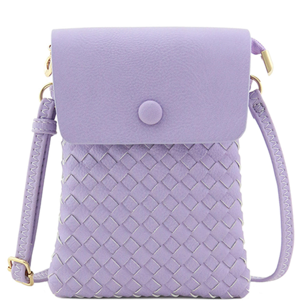 Modern Fashion Checkered Design Crossbody Bag