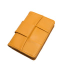Square Woven Faux Leather Wallet