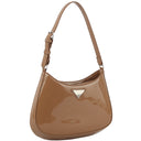 Curved Glossy Chic Shoulder Bag