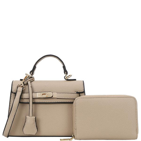 2IN1 CHIC HANDLE SATCHEL W/ WALLET SET