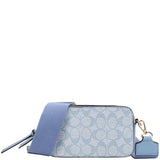 Oval Print Zipper Crossbody Bag