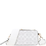 Oval Print Zipper Crossbody Bag