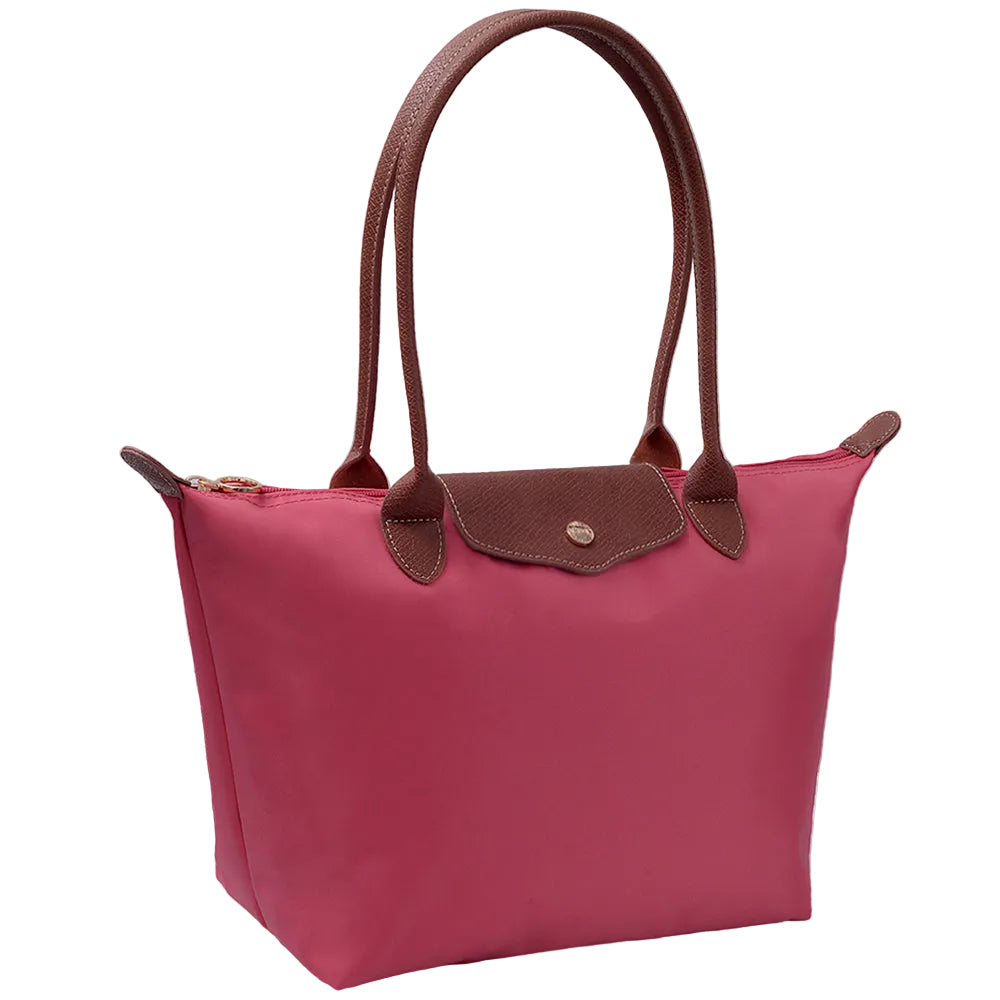 Smooth Color Handle Tote Bag - Coral Crush
