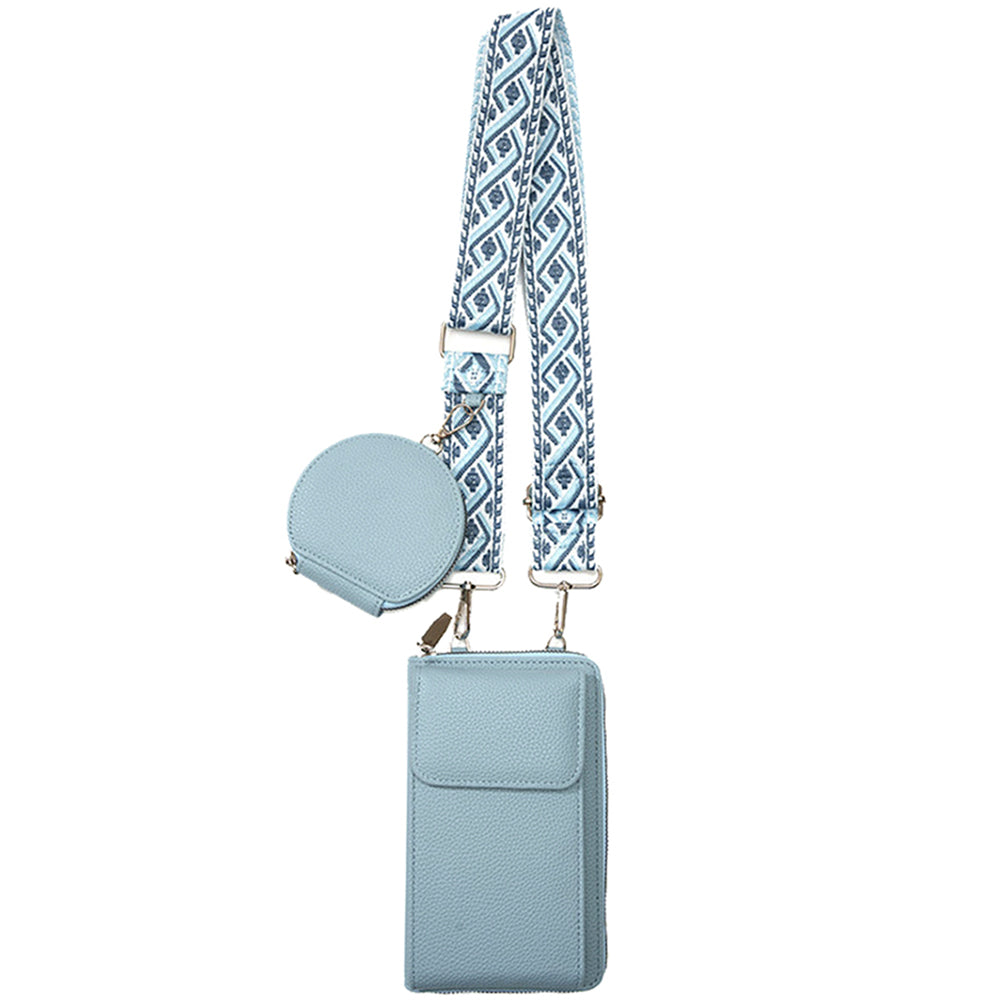 2in1 Crossbody Wallet W Coin Purse Set