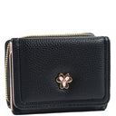 Textured Floral Emblem Wallet
