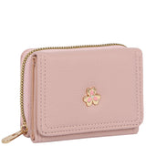 Textured Floral Emblem Wallet