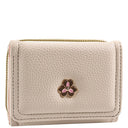 Textured Floral Emblem Wallet