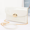 Smooth Glossy Clutch Crossbody Bag