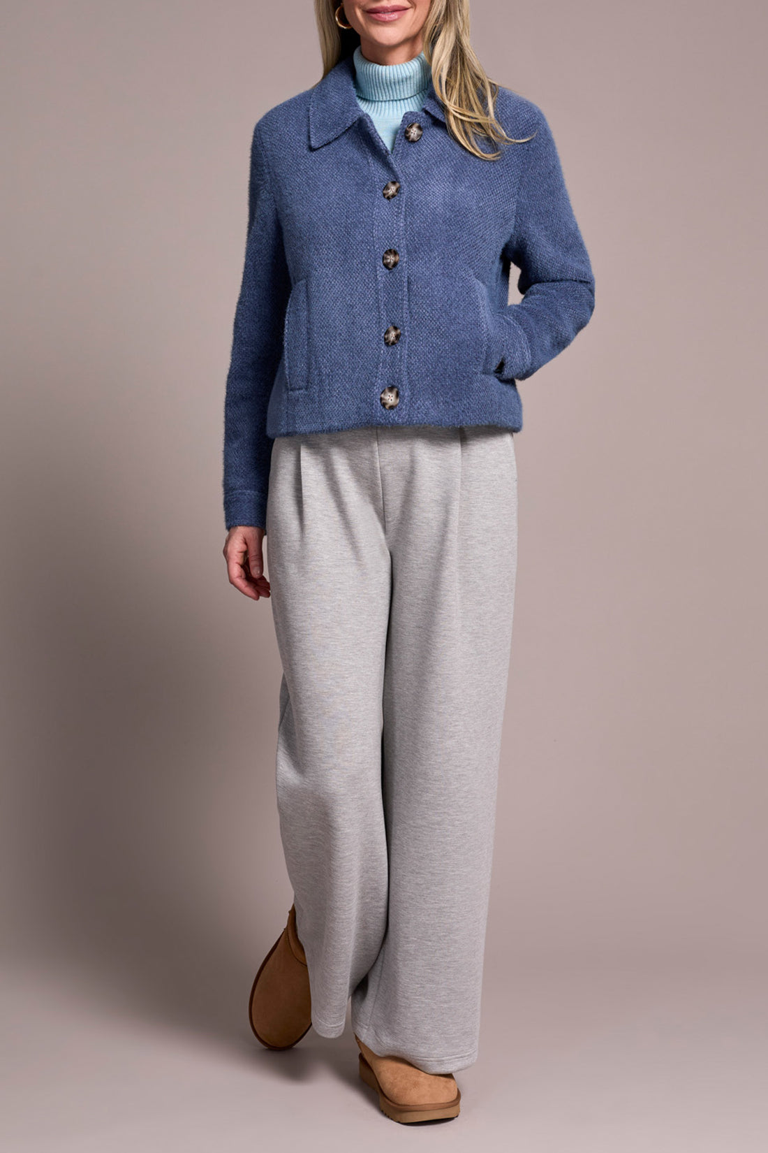 L/S BTN FRT LINED JACKET