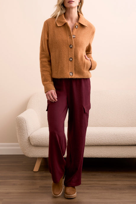 L/S BTN FRT LINED JACKET