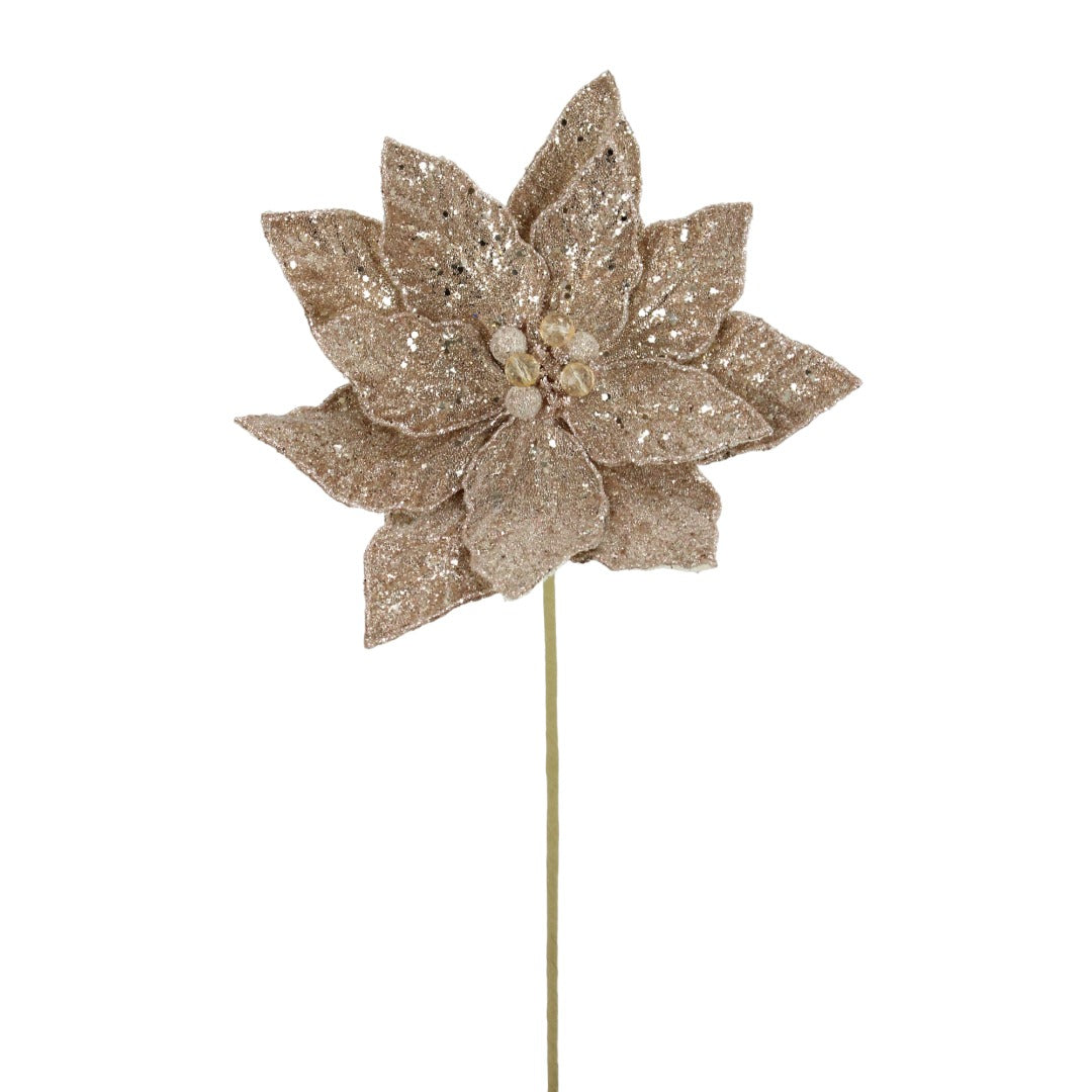 21" Glittered Jeweled Stem