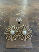 Modern Daisy Flower Earrings