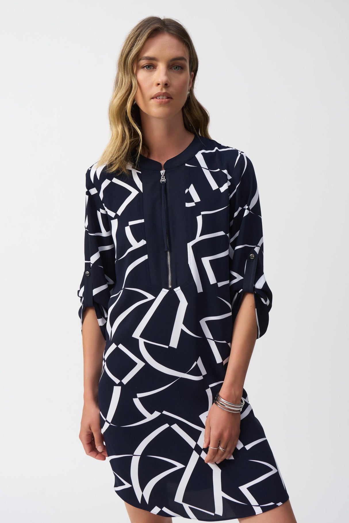 LDS Dress - Midnight Blue / Vanilla