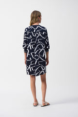 LDS Dress - Midnight Blue / Vanilla