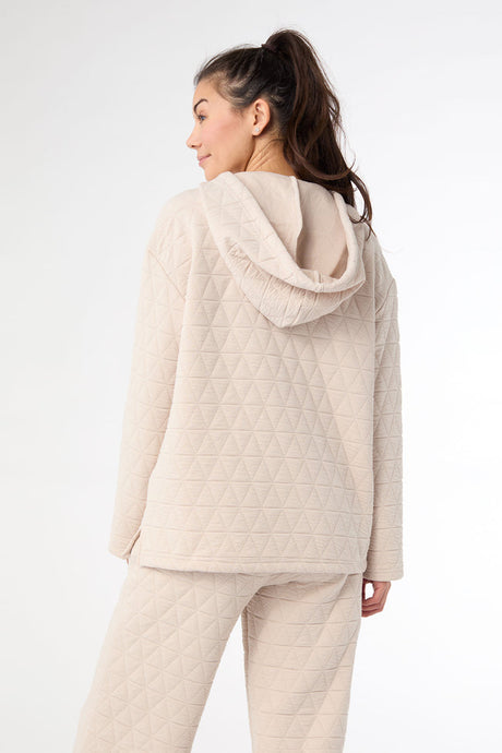 Cute Quilt Hoodie  - Black S/M