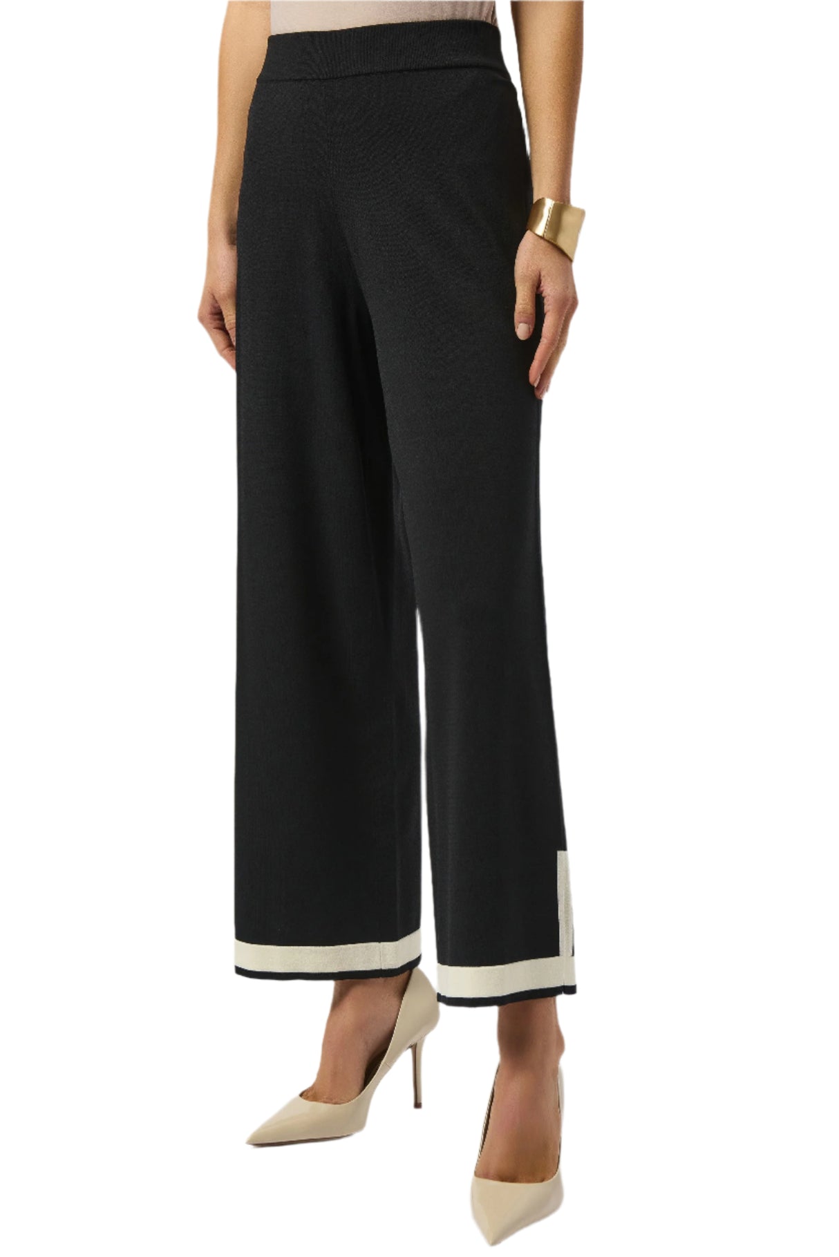 Sweater Knit Colour Block Culotte Pants