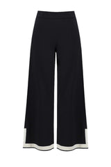 Sweater Knit Colour Block Culotte Pants