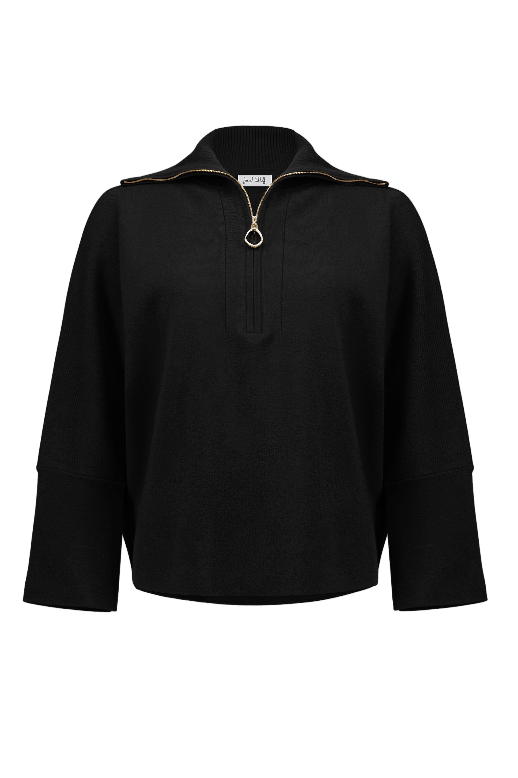 Drawer - ジプソフィア　gypsohila Rib CrewNeck Knit ブラック ジプソフィアgypsohila Rib CrewNeck Knit ニット
