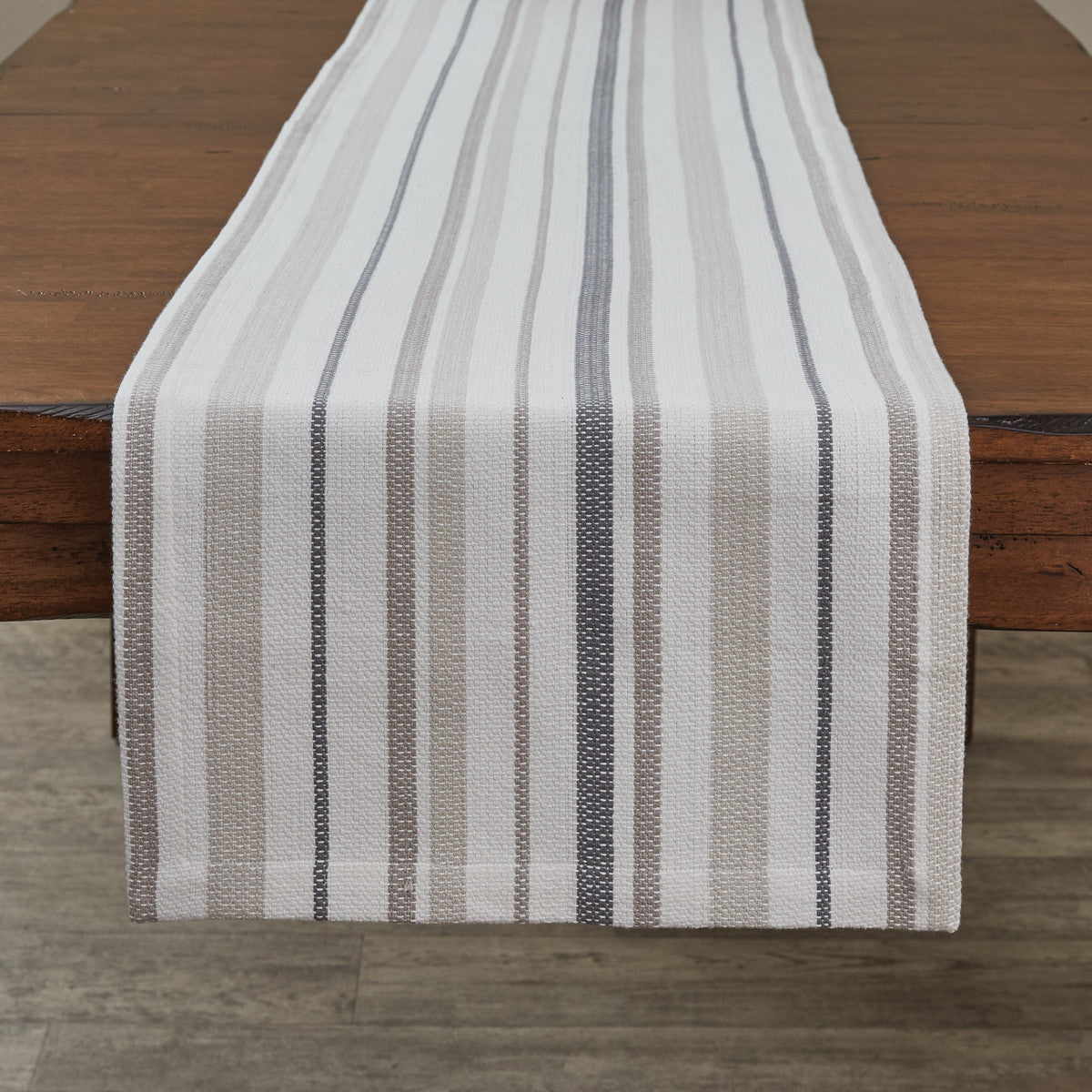 HAVEN STRIPE WOVEN TABLE RUNNER 15X72