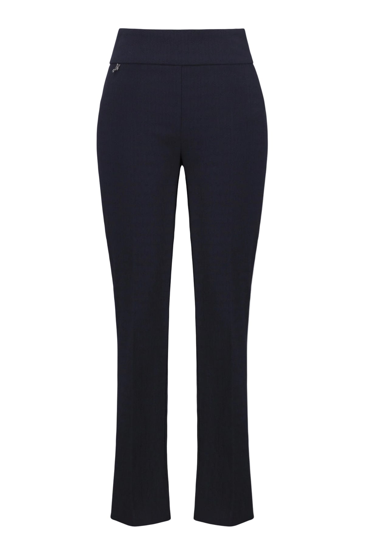 Jacquard Straight Pull-On Pants -Midnight Blue